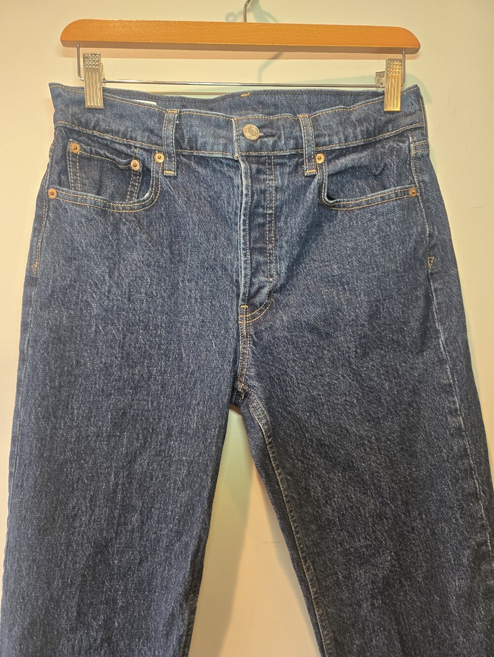 GAP Jeans 28/6P Cheeky Straight High Rise Button Fly Women's Classic Denim - Picture 3 of 7